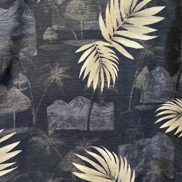 Havana Jack's Cafe Island Silk Camp Shirt Size XXL Palm Print Hawaiian Cruise - Picture 4 of 8